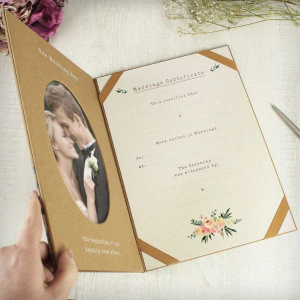 (image for) Personalised Wedding Certificate Display Book - Click Image to Close