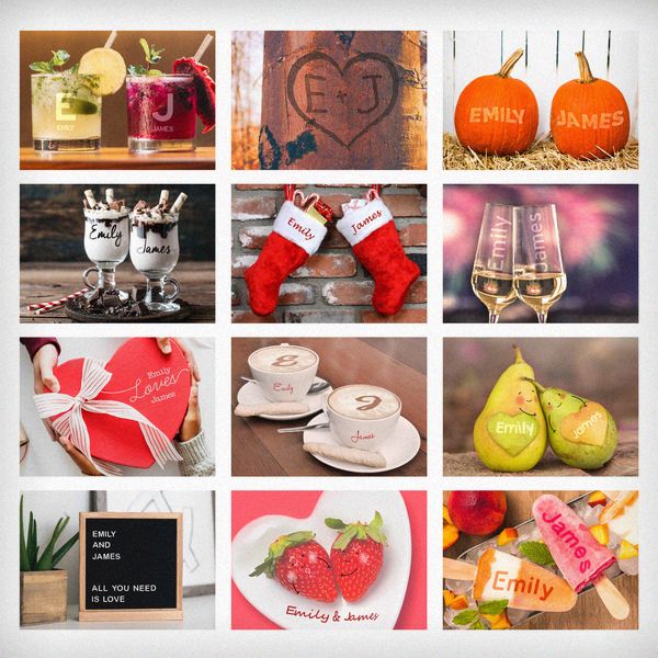 Modal Additional Images for Personalised Couples Desk Calendar