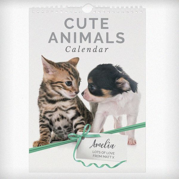 (image for) Personalised A4 Cute Animals Calendar - Click Image to Close