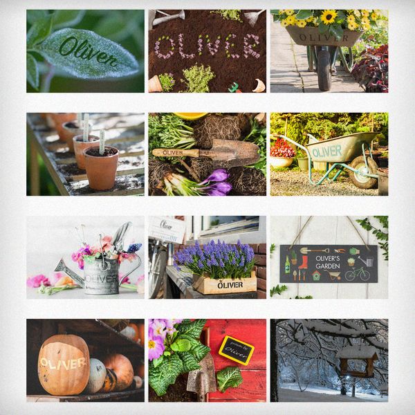 Modal Additional Images for Personalised A4 Gardening Calendar