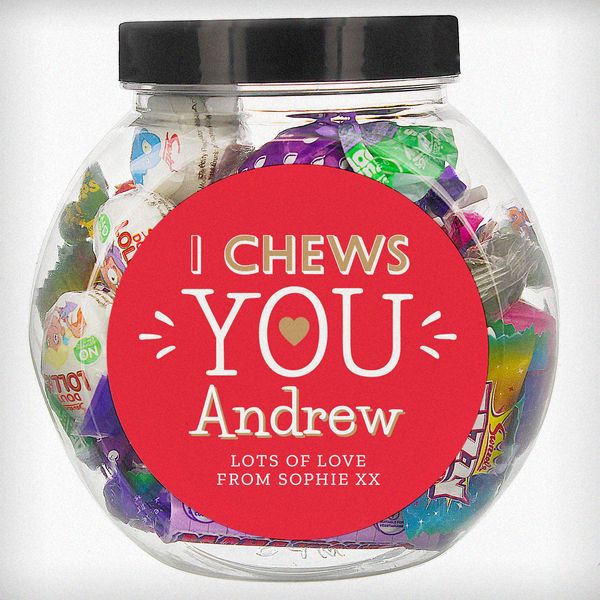 (image for) Personalised I Chews You Sweet Jar - Click Image to Close