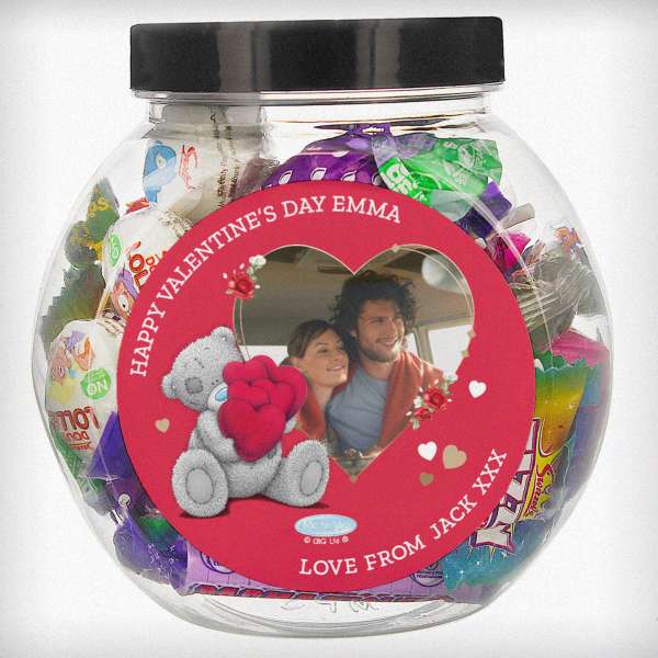 (image for) Personalised Me To You Valentines Photo Upload Sweet Jar - Click Image to Close