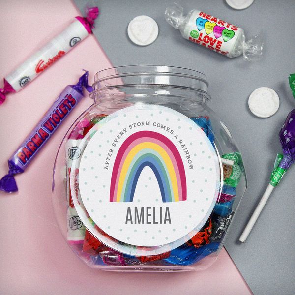 (image for) Personalised Rainbow Sweet Jar - Click Image to Close