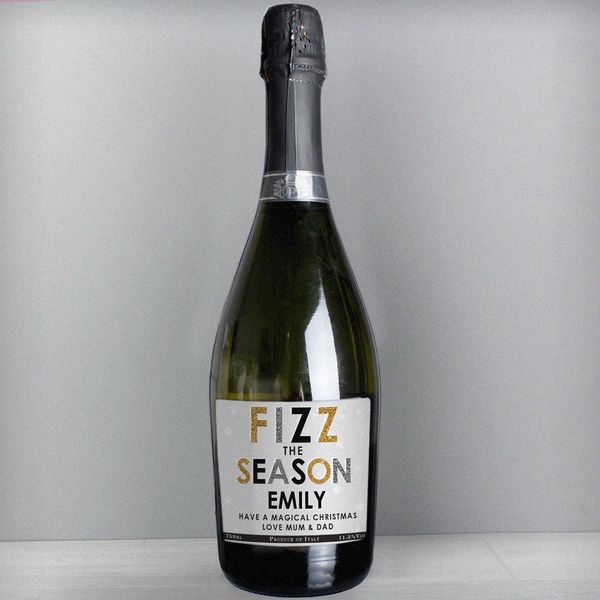 (image for) Personalised Fizz The Season Bottle of Prosecco - Click Image to Close