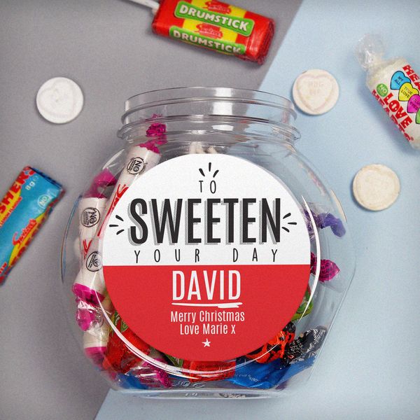 (image for) Personalised To Sweeten Your Day Sweet Jar - Click Image to Close