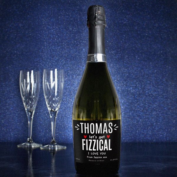 (image for) Personalised Lets Get FIZZICAL Prosecco - Click Image to Close