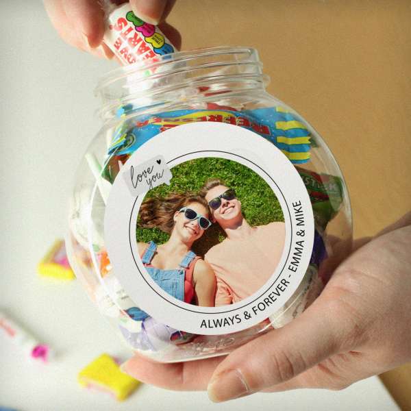 (image for) Personalised Love You Snapshot Photo Upload Sweet Jar - Click Image to Close