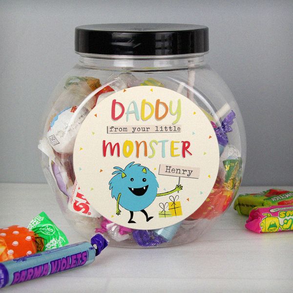 (image for) Personalised Little Monster Sweet Jar - Click Image to Close