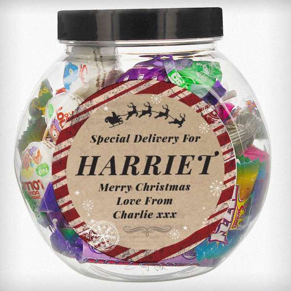 (image for) Personalised Special Delivery Sweet Jar - Click Image to Close