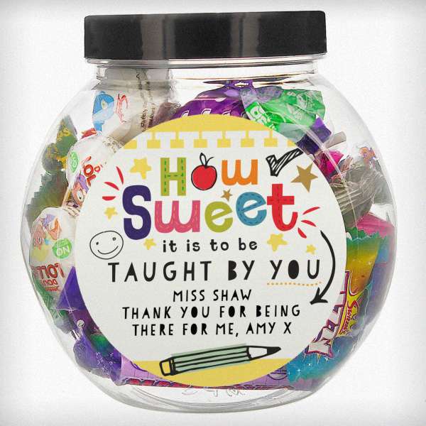 (image for) Personalised Shape Little Minds Sweet Jar - Click Image to Close