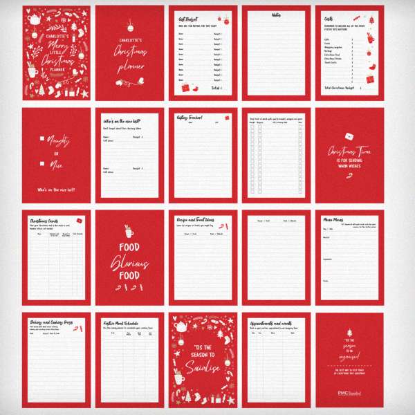 Modal Additional Images for Personalised Christmas A5 Planner