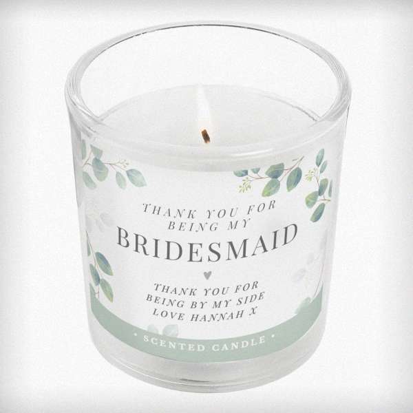 Modal Additional Images for Personalised Botanical Free Text Scented Jar Candle