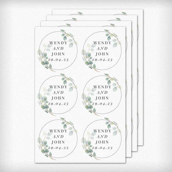 Modal Additional Images for Personalised Botanical Free Text Sticker Set