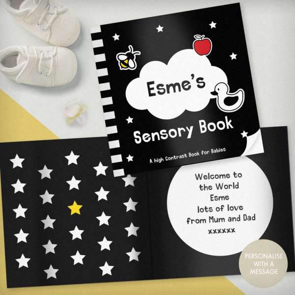(image for) Personalised High Contrast Black and White Baby Book - Click Image to Close
