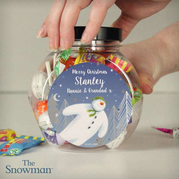 (image for) Personalised The Snowman Magical Adventure Sweet Jar - Click Image to Close