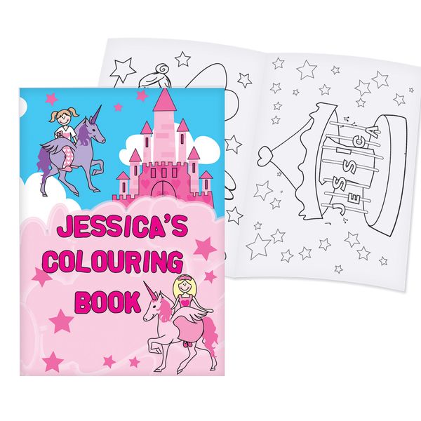 Modal Additional Images for Personalised Princess Colouring Book