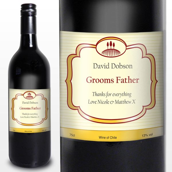 (image for) Personalised Red Wine Classic Label