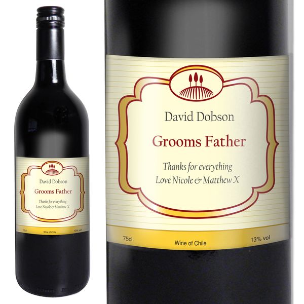 (image for) Personalised Red Wine Classic Label with Gift Box - Click Image to Close