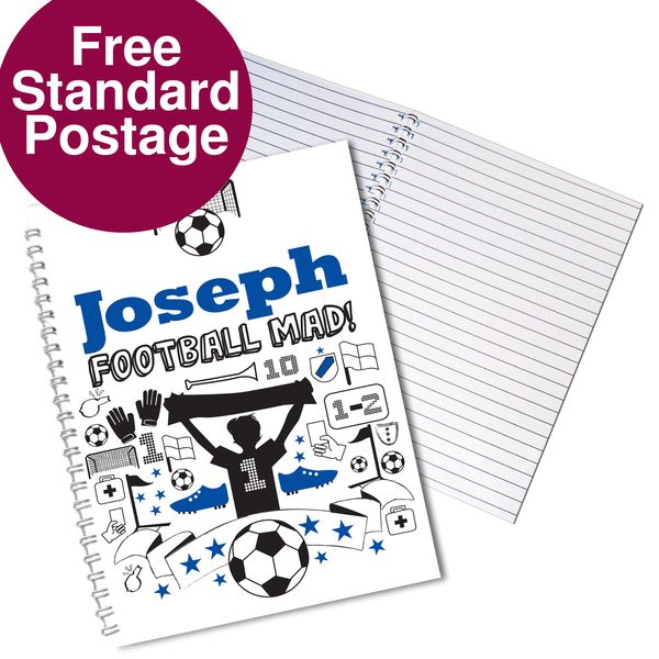 (image for) Personalised Football A5 Notebook