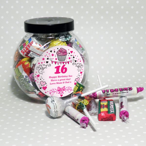 (image for) Personalised Big Age Sweet Jar - Click Image to Close