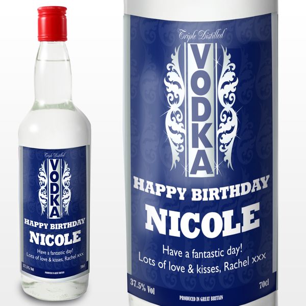 Modal Additional Images for Personalised Blue & Silver Stripe Vodka