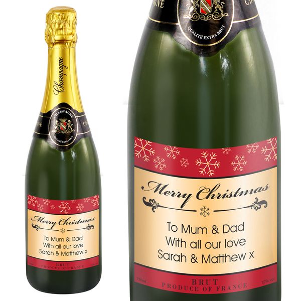 Modal Additional Images for Personalised Snowflakes Champagne