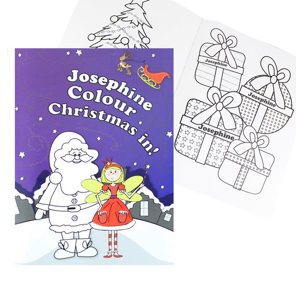 (image for) Personalised 'It's Christmas' Fairy Colouring Book - Click Image to Close