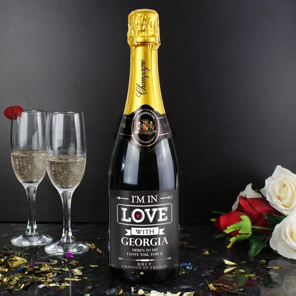 (image for) Personalised In Love With Champagne - Click Image to Close