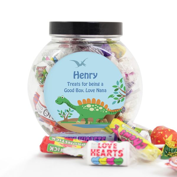 (image for) Personalised Dinosaur Sweets Jar - Click Image to Close