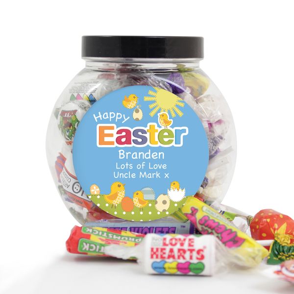 (image for) Personalised Easter Chick Sweet Jar - Click Image to Close