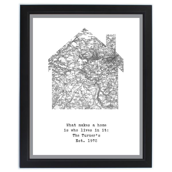(image for) Personalised 1805 - 1874 Old Series Map Home Framed Print - Click Image to Close