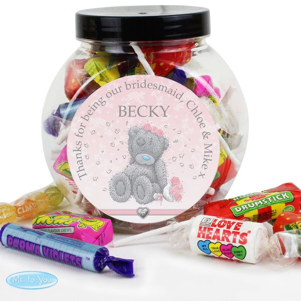 (image for) Personalised Me To You Girls Wedding Sweet Jar - Click Image to Close