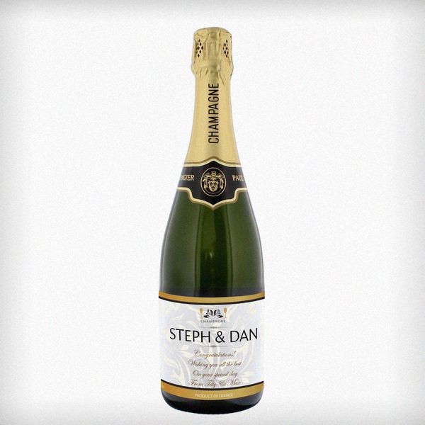 (image for) Personalised Damask Champagne - Click Image to Close