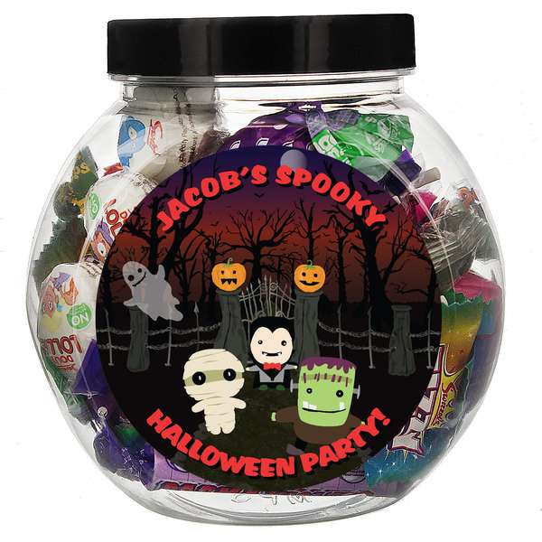 (image for) Personalised Halloween Sweet Jar - Click Image to Close