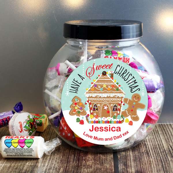 Modal Additional Images for Personalised Gingerbread House Sweet Jar