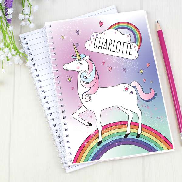 Modal Additional Images for Personalised Unicorn Notebook