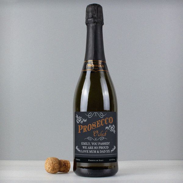 Modal Additional Images for Personalised 'Prosecco O'Clock' Bottle of Prosecco