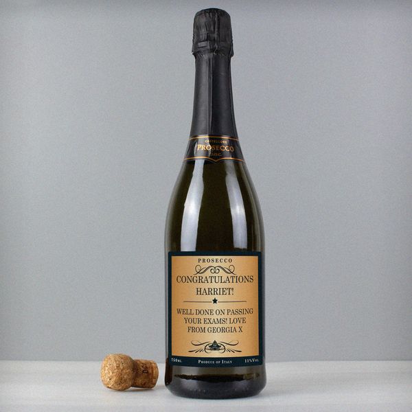 Modal Additional Images for Personalised Any Message Bottle of Prosecco