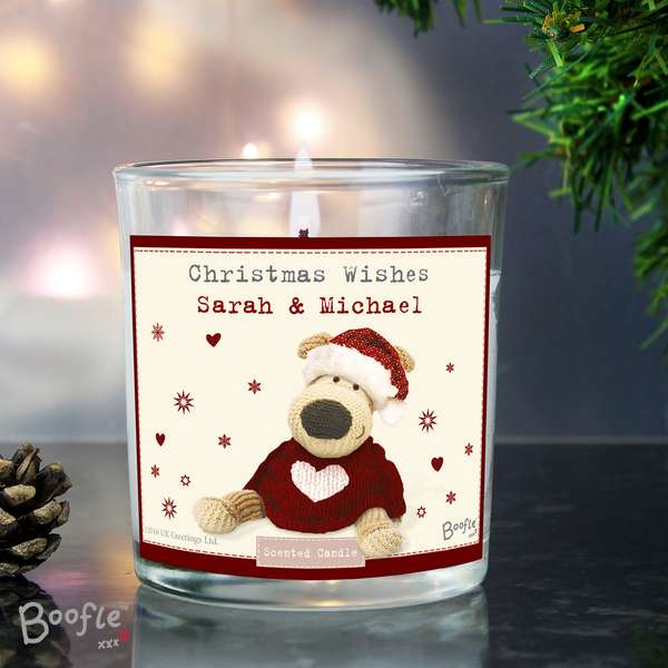 (image for) Personalised Boofle Christmas Love Scented Jar Candle