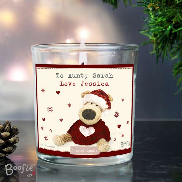 (image for) Personalised Boofle Christmas Love Scented Jar Candle - Click Image to Close