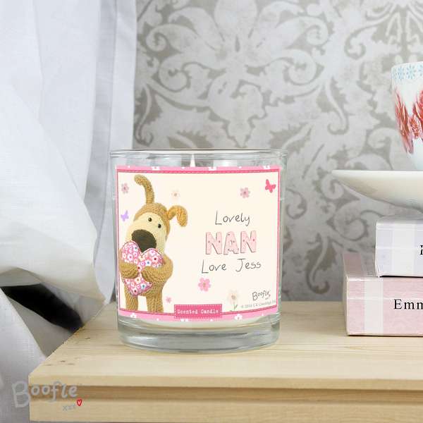 (image for) Personalised Boofle Flowers Scented Jar Candle - Click Image to Close