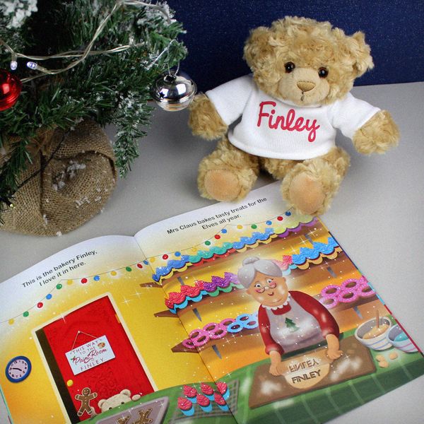(image for) Personalised Magical Christmas Adventure Story Book & Bear - Click Image to Close