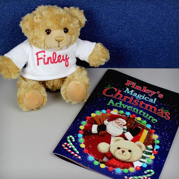 Modal Additional Images for Personalised Magical Christmas Adventure Story Book & Bear