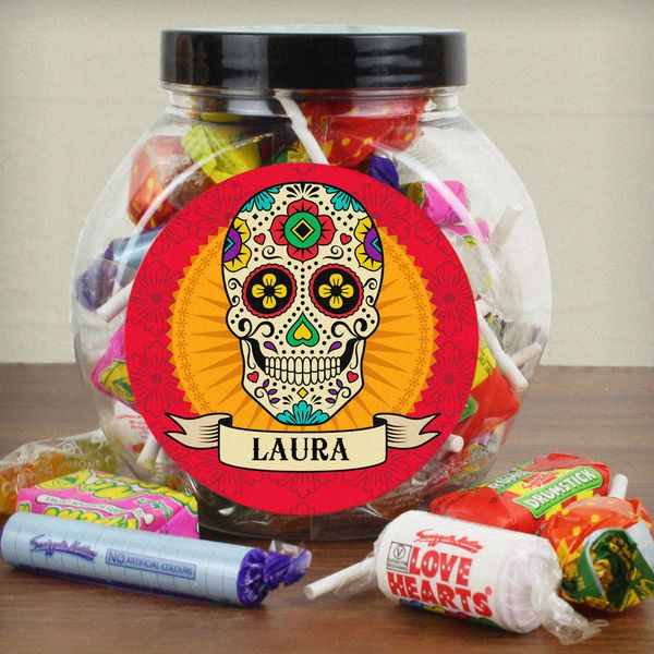 Modal Additional Images for Personalised Sugar Skull Sweet Jar