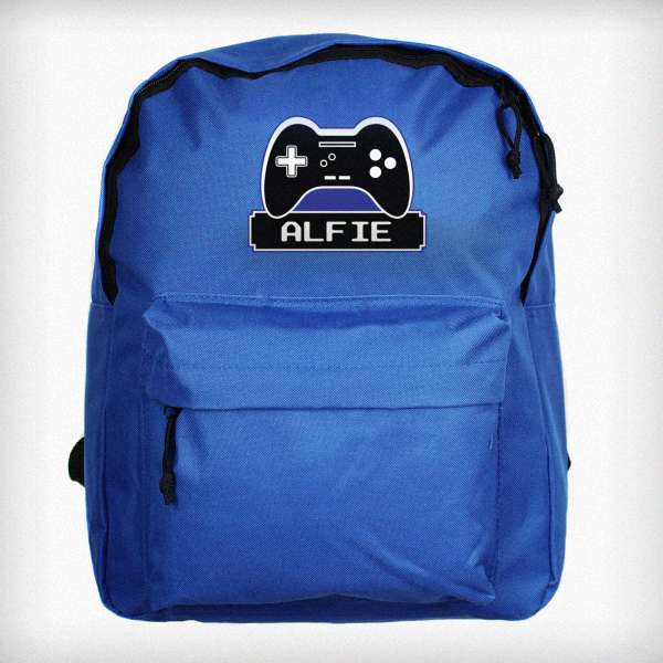 Modal Additional Images for Personalised Gaming Blue Backpack