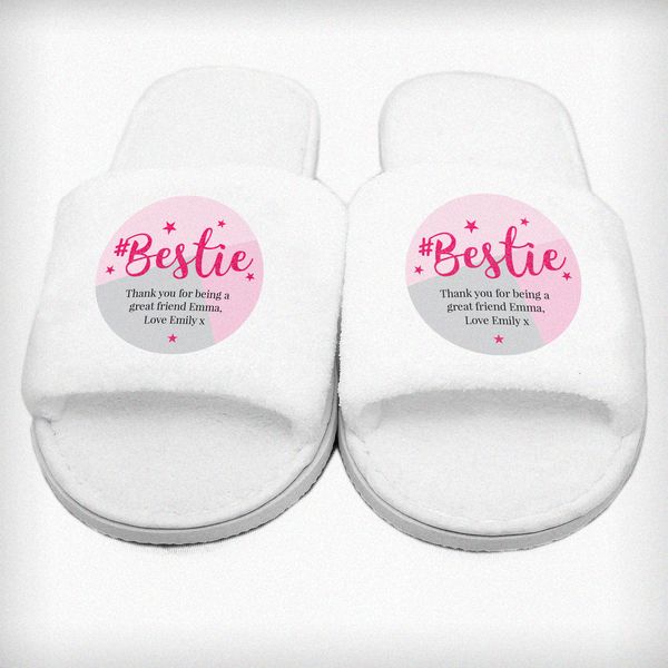 (image for) Personalised #Bestie Slippers - Click Image to Close