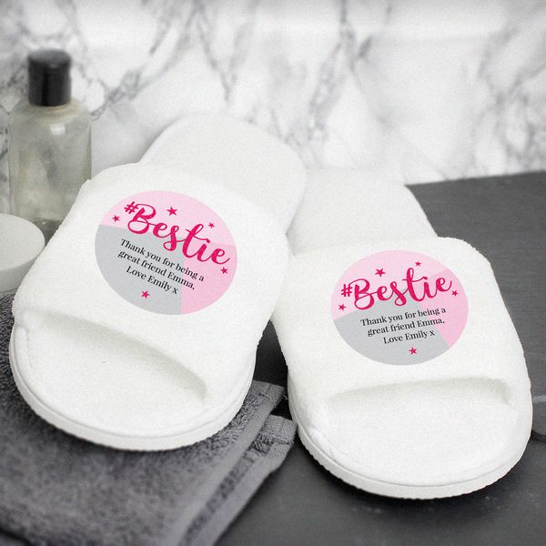 Modal Additional Images for Personalised #Bestie Slippers