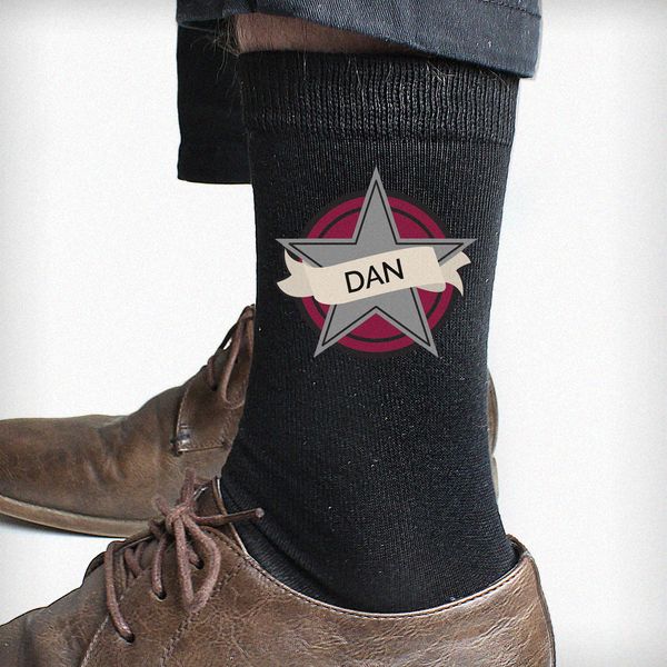 Modal Additional Images for Personalised Star Men's Socks