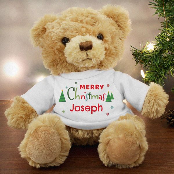 Modal Additional Images for Personalised Merry Christmas Teddy Bear