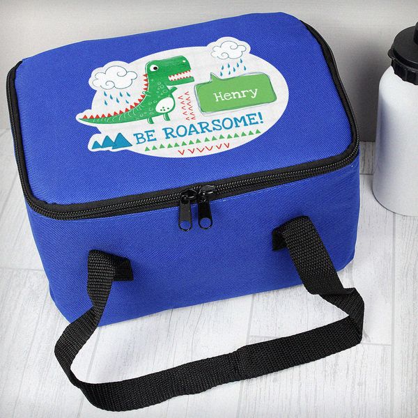 (image for) Personalised 'Be Roarsome' Dinosaur Lunch Bag - Click Image to Close